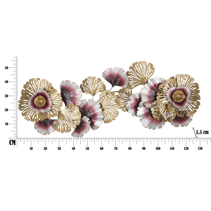 Panel de pared de hierro, color – Modelo A – 130x54 cm – Panel dorado Modern Glam