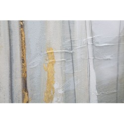 Cuadro decorativo de barco dorado – 100x80 cm – Pintura glamurosa, brillante y refinada