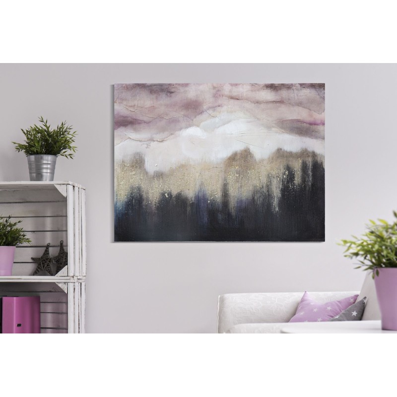 Cuadro mural Montaña de Rosas – 80x60 cm – Paisaje glamuroso suave y romántico