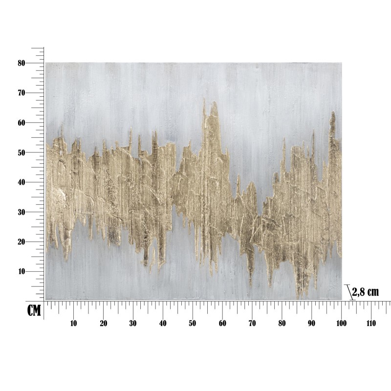 Cuadro mural Goldage – 100x80 cm – Brillo dorado y un toque de lujo