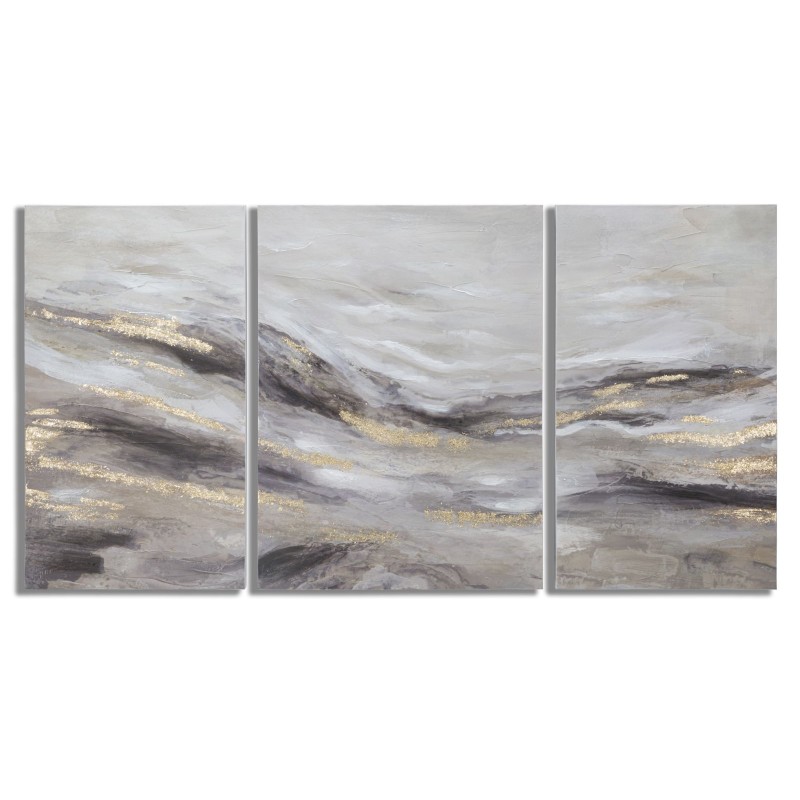 Cuadro Monty – Conjunto de 3 piezas – 45x80 / 60x80 cm – Tríptico artístico glamuroso
