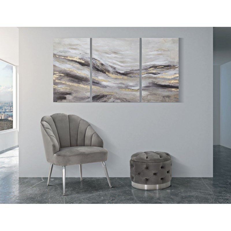 Cuadro Monty – Conjunto de 3 piezas – 45x80 / 60x80 cm – Tríptico artístico glamuroso
