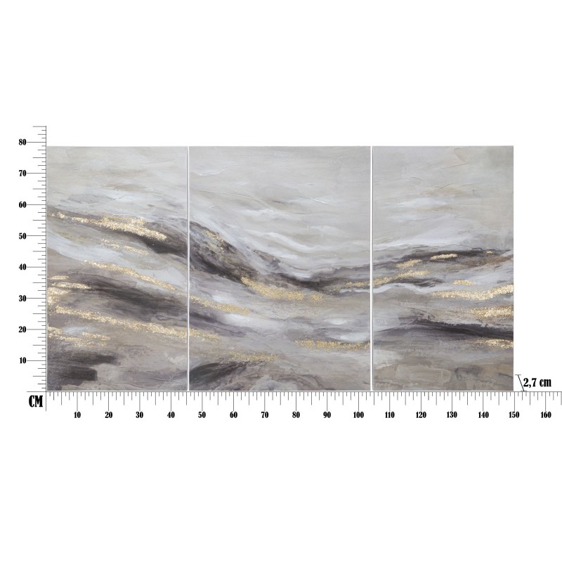 Cuadro Monty – Conjunto de 3 piezas – 45x80 / 60x80 cm – Tríptico artístico glamuroso