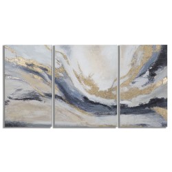 Conjunto de 3 cuadros de esponja para pared – 45x80 / 60x80 cm – Conjunto decorativo glamuroso