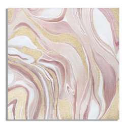 Cuadro Rosado – 80x80 cm – Un toque suave y femenino de glamour rosa