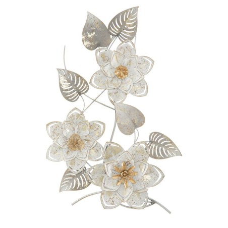 Panel de pared de hierro forjado ártico – 39x67 cm – Elegante estampado floral Glam