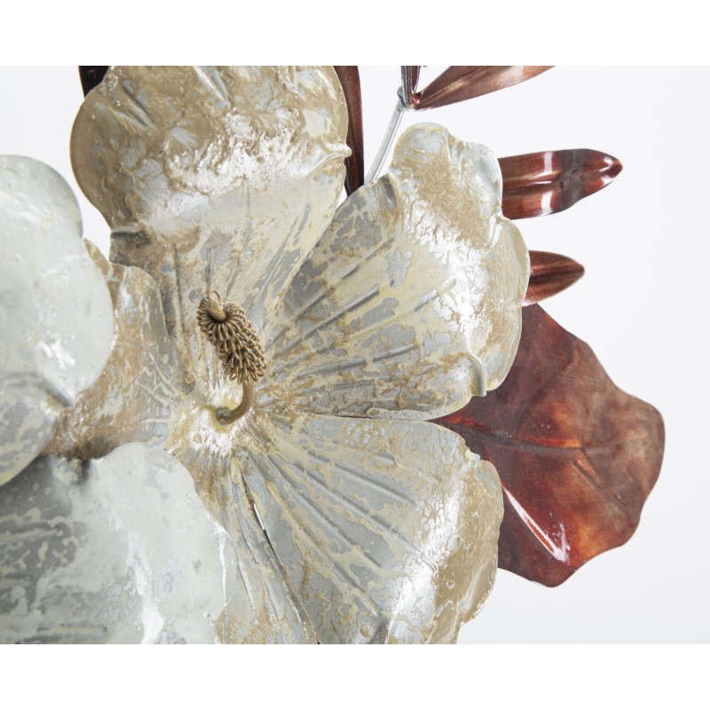 Letrero de pared de hierro Ramo – 83x55 cm – Flor metálica elegante y refinada