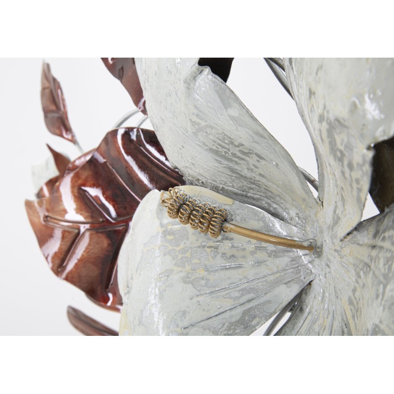 Letrero de pared de hierro Ramo – 83x55 cm – Flor metálica elegante y refinada