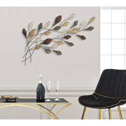 Panel de pared de hierro Ramo – 46x87 cm – Diseño natural, glamuroso y elegante