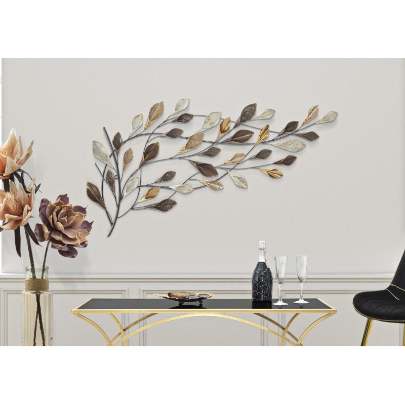 Panel mural de hierro Ramo – 115x65 cm – Formato grande. Composición floral glamurosa.