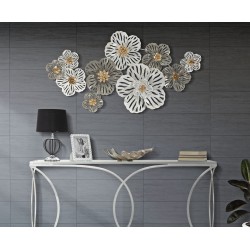 Panel de pared de hierro Lory – 140x74 cm – Espectacular estructura metálica glamurosa