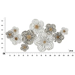 Panel de pared de hierro Lory – 140x74 cm – Espectacular estructura metálica glamurosa