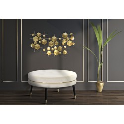 Panel de pared abstracto de hierro – 90x50 cm – Composición artística moderna y glamurosa