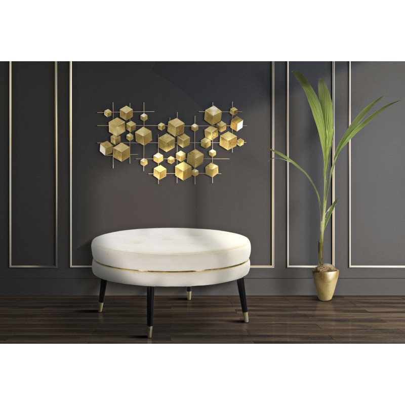 Panel de pared abstracto de hierro – 90x50 cm – Composición artística moderna y glamurosa