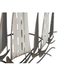 Panel mural de hierro Regata – 100x44 cm – Estilo náutico industrial