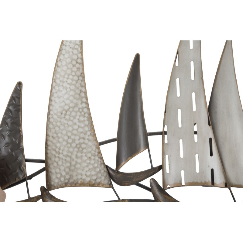 Panel mural de hierro Regata – 100x44 cm – Estilo náutico industrial