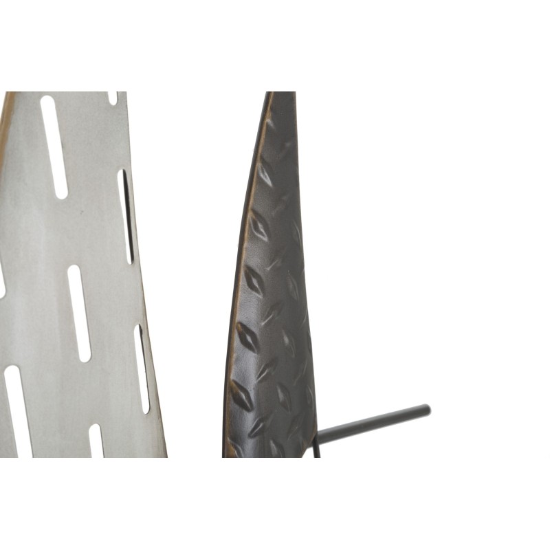 Panel mural de hierro Regata – 100x44 cm – Estilo náutico industrial