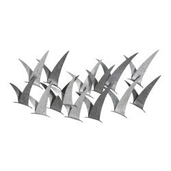 Panel mural de hierro Gabbiani – 93x47 cm – Estilo industrial inspirado en el taller