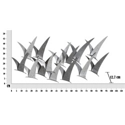 Panel mural de hierro Gabbiani – 93x47 cm – Estilo industrial inspirado en el taller