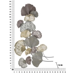 Panel de pared de hierro fundido – 76x126 cm – Creación artística de metal con estilo glamuroso