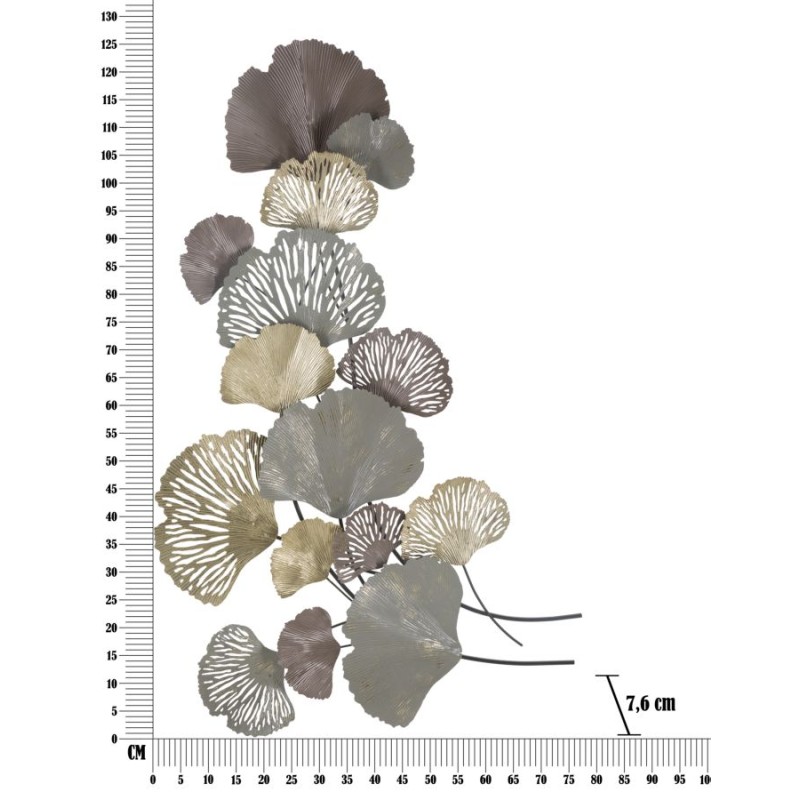 Panel de pared de hierro fundido – 76x126 cm – Creación artística de metal con estilo glamuroso