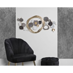 Panel de pared de hierro forjado – 121x54 cm – Diseño industrial moderno y equilibrado