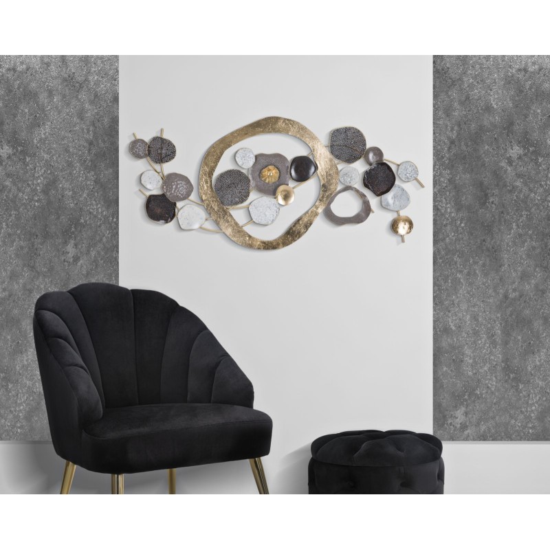 Panel de pared de hierro forjado – 121x54 cm – Diseño industrial moderno y equilibrado