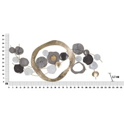 Panel de pared de hierro forjado – 121x54 cm – Diseño industrial moderno y equilibrado