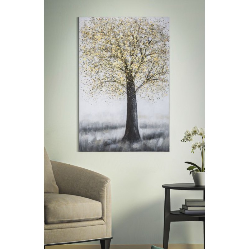 Cuadro artesanal, árbol sencillo – Modelo A – 80x120 cm – Pintura mural relajante