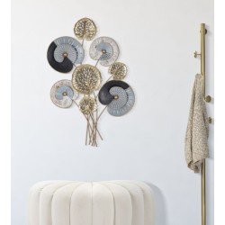 Panel de pared de hierro esmerilado – Modelo C – 70x102 cm – Elegante metal esmerilado con acabado glamuroso