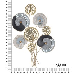 Panel de pared de hierro esmerilado – Modelo C – 70x102 cm – Elegante metal esmerilado con acabado glamuroso