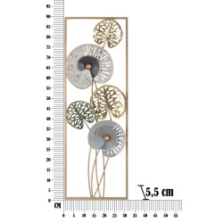 Panel de pared de hierro forjado Gloth Ret. – Modelo B – 31x90 cm – Decoración metálica Glam refinada