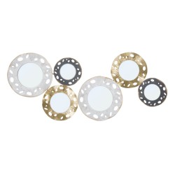 Panel de pared Gloty Iron – Modelo B – 104x45 cm – Diseño metálico dorado glamuroso