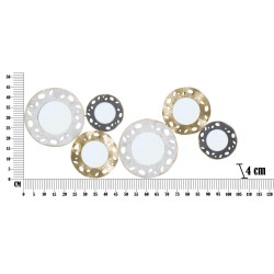 Panel de pared Gloty Iron – Modelo B – 104x45 cm – Diseño metálico dorado glamuroso