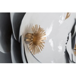 Panel decorativo de pared blanco – 158x60 cm – Estilo Glam brillante y puro