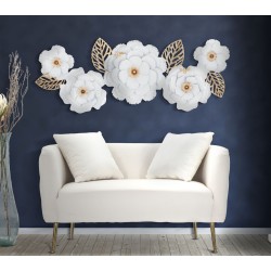 Panel decorativo de pared blanco – 158x60 cm – Estilo Glam brillante y puro