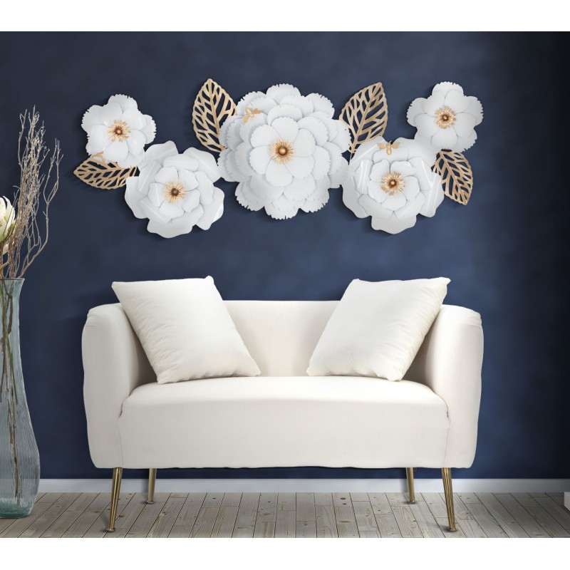 Panel decorativo de pared blanco – 158x60 cm – Estilo Glam brillante y puro