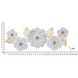 Panel decorativo de pared blanco – 158x60 cm – Estilo Glam brillante y puro