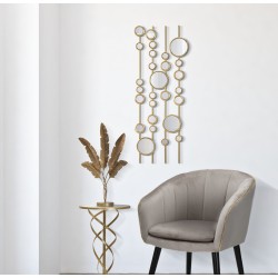 Panel de pared pequeño con espejo – 35x90 cm – Reflejos glamurosos y elegancia en la pared