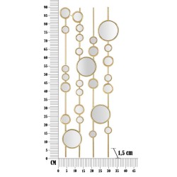 Panel de pared pequeño con espejo – 35x90 cm – Reflejos glamurosos y elegancia en la pared