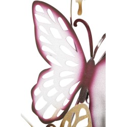 Panel de pared con mariposas doradas y burdeos – 59x111 cm – Decoración de pared de estilo glamuroso y ligero