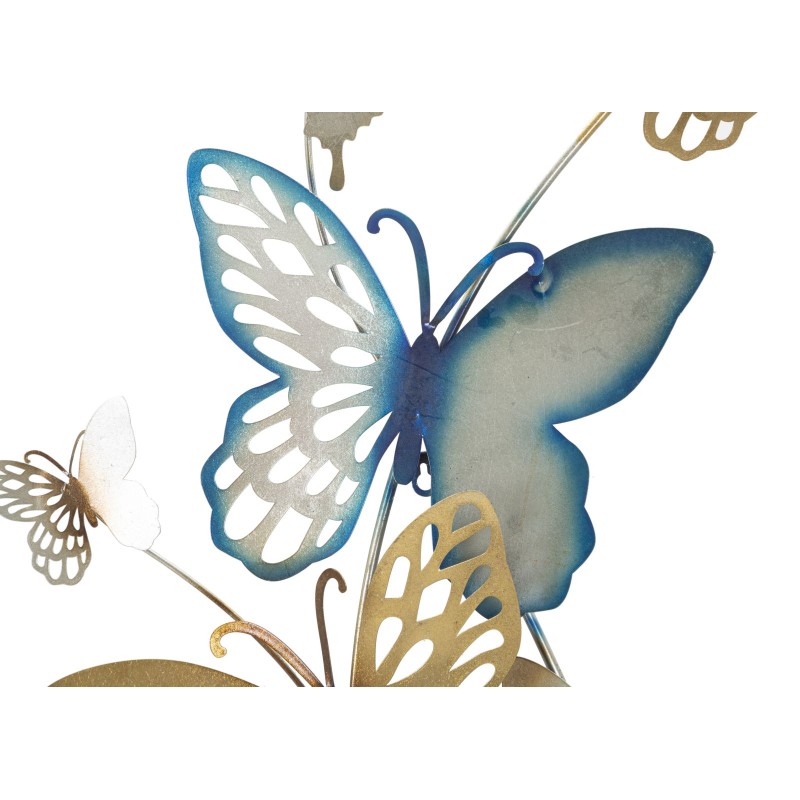 Panel mural de mariposas doradas y azul claro – 59x111 cm – Decoración Poética y Glamurosa