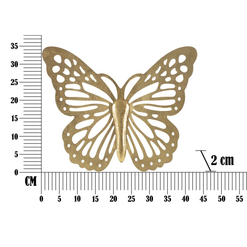 Mariposa decorativa de pared – 43x35 cm – Elemento de pared elegante y ligero