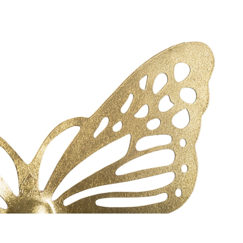 Juego de 4 mariposas de pared – 35 x 16 cm – Decoración de pared delicada y refinada con un toque de glamour.