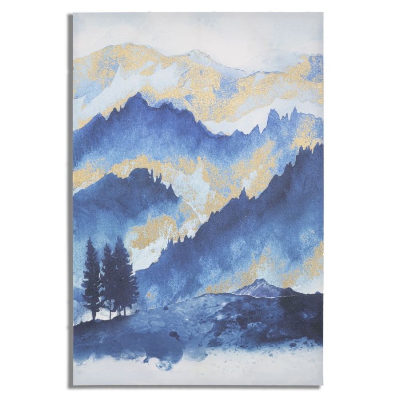 Lámina decorativa de árbol de montaña – 80x120 cm – Paisaje de glamour refinado