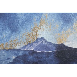 Lámina decorativa de árbol de montaña – 80x120 cm – Paisaje de glamour refinado
