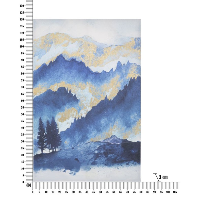 Lámina decorativa de árbol de montaña – 80x120 cm – Paisaje de glamour refinado