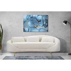 Lámina decorativa Rey Blue – 80x120 cm – Decoración glamurosa en tonos azulados