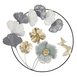 Panel mural redondo Campur – 78x74 cm – Metal elegante y refinado