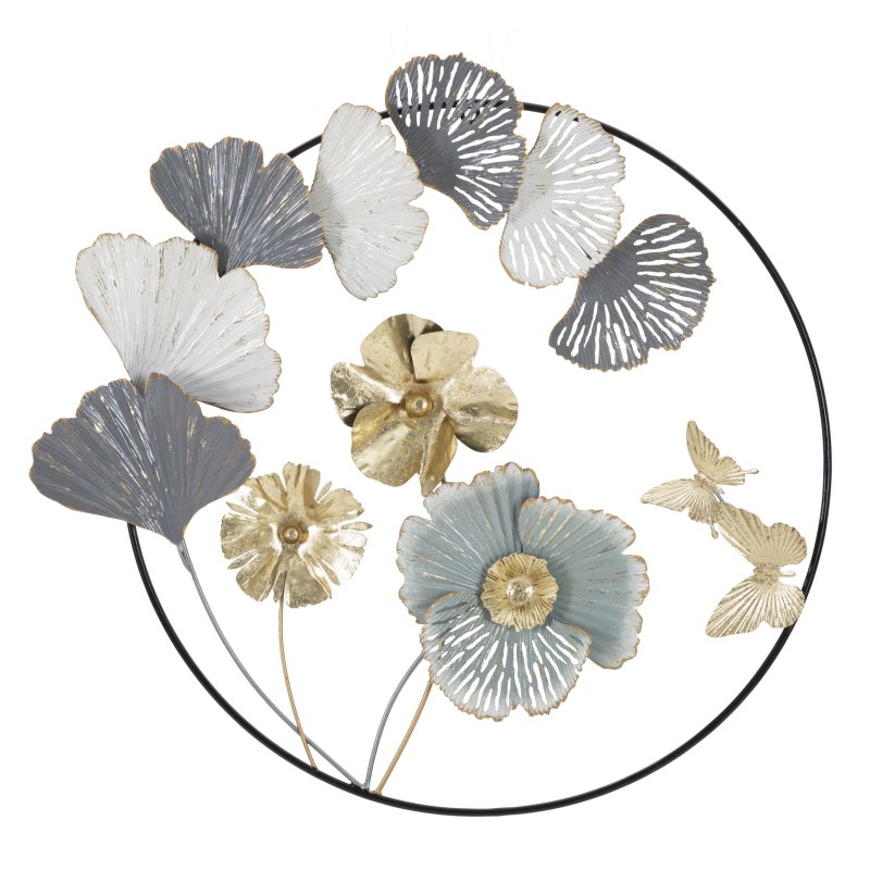 Panel mural redondo Campur – 78x74 cm – Metal elegante y refinado